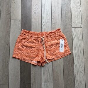 Roxy Orange Geometric Shorts